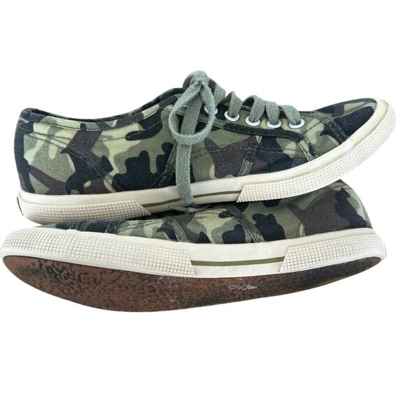 Superga Women’s Green Camouflage Sneakers - Picture 2 of 5